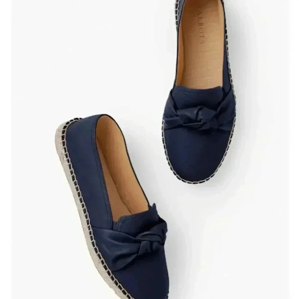 Talbots IZZY KNOT NAPPA ESPADRILLES Size 6.5